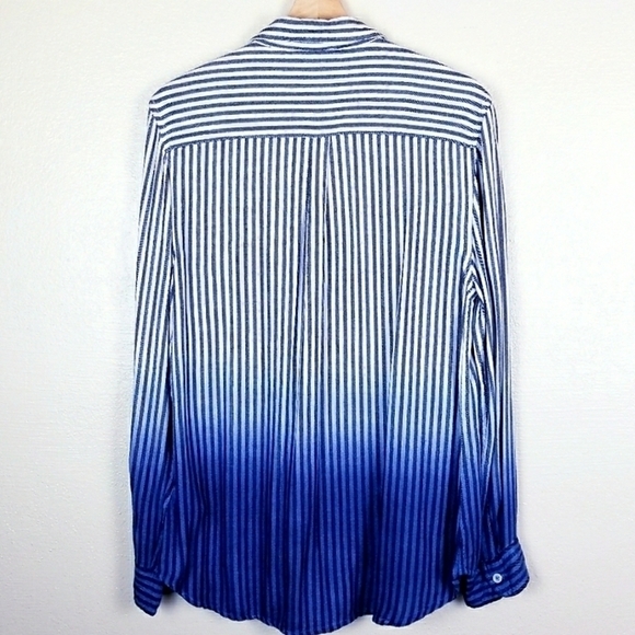 BeachLunchLounge Blue Striped Ombre Shirt - Picture 2 of 4
